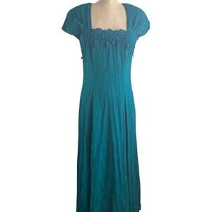 Vintage teal blue green Carole Little dress
